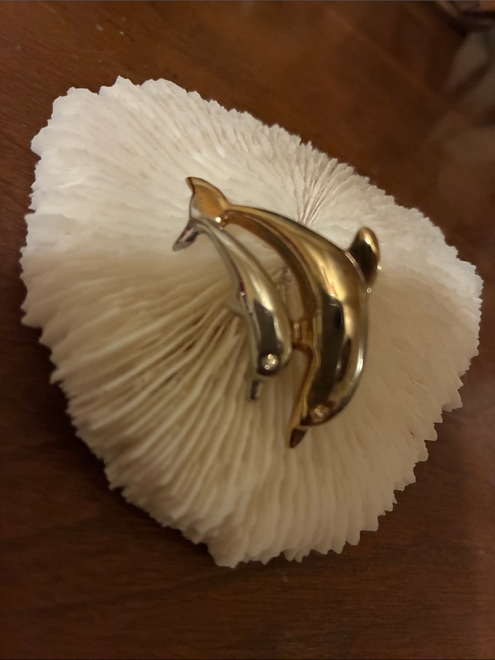 Two-Tone Dolphin Brooch - Gold & Silver Women’s Jewelry EUC